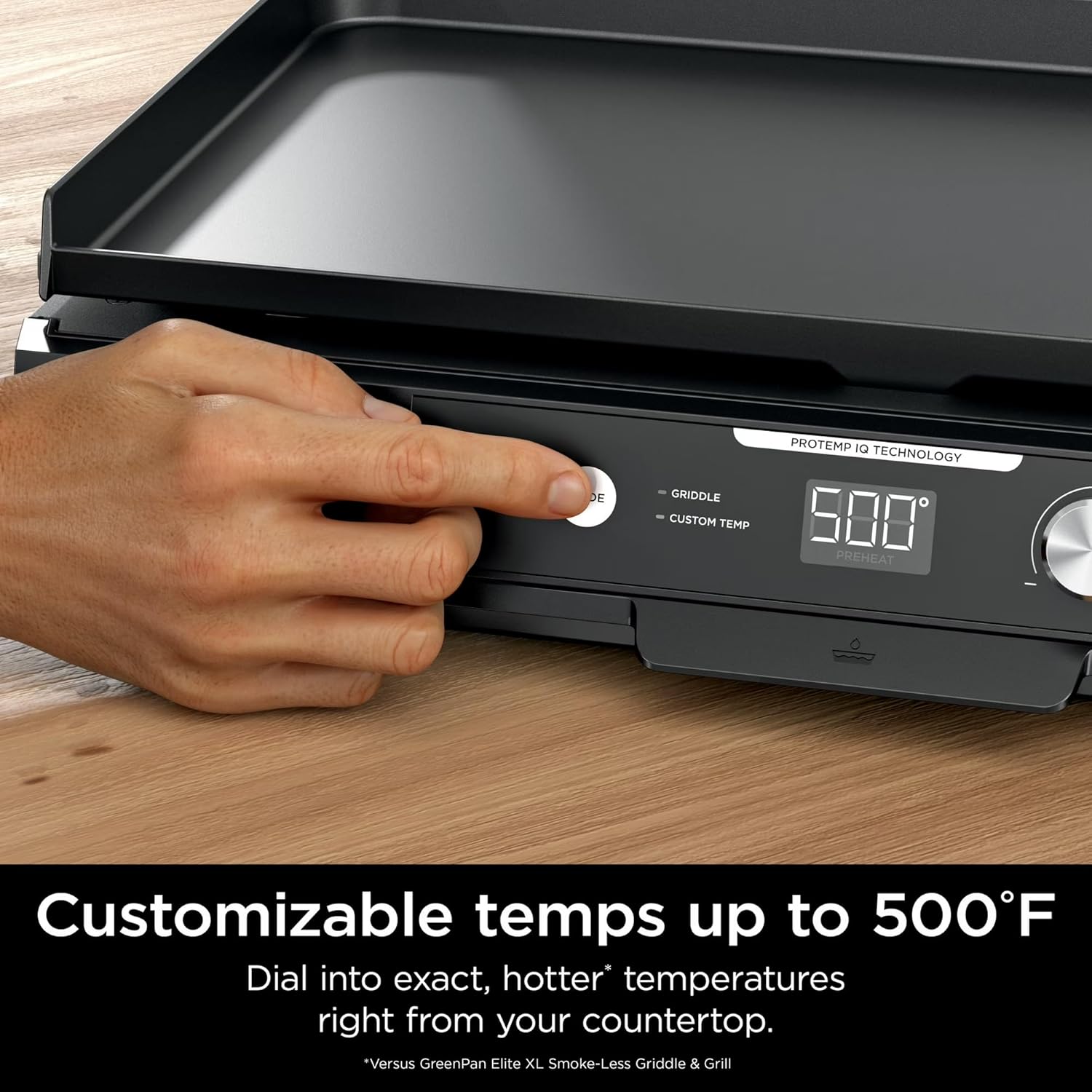 Indoor Electric Griddle with Flat Top Plate, Edge-to-Edge Heating, Precision Temperature Control, Nonstick Cooking Surface, Indoor Grill for Pancakes Burgers Steaks and Family Meals