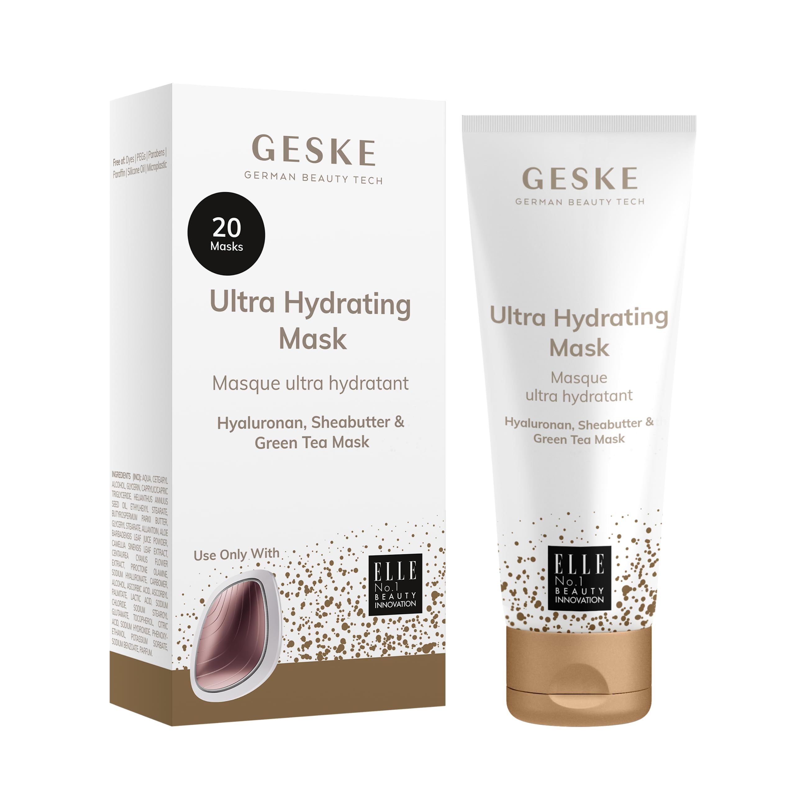 GESKE | Mascarilla ultra hidratante | Aplicar con GESKE Sonic Warm and Cool Mask | Mascarilla hidratante para el cuidado de la piel | Mascarillas para mujer y hombre | Fórmula vegana