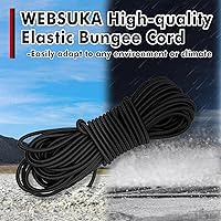 Vista 5 de Cuerda Elástica de Bungee, Cordón de Choque de Bungee Resistente, Cuerdas Elásticas de Poliéster para Acampar, Carpas, Carga, Cuerda Elástica