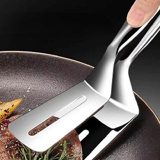 LOREC Stainless Steel Frying Shovel Clip Multi-Functional Steak Barbecue Tongs Frying Fish Spatula Clip Bread Clip Household Kitchen Tools