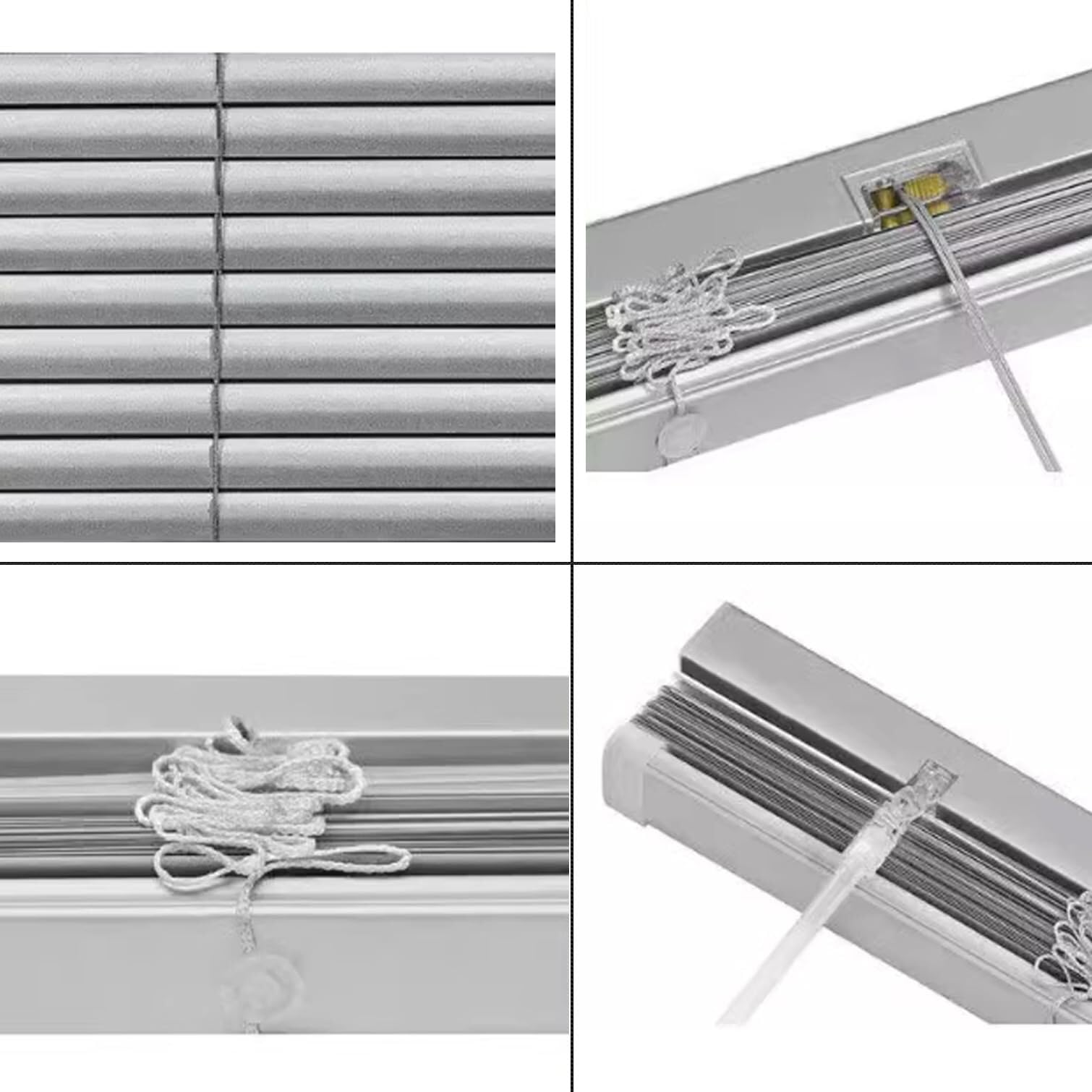 Konfigurowalne aluminiowe żaluzje weneckie 25 mm, bez wiercenia, wodoodporne okna, sterowanie światłem, metalowe pokrycia, rozmiary do użytku domowego i biurowego