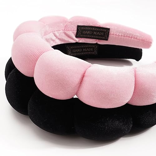 Miniatura 2 de Ayesha 2 diademas de spa para mujeres, diadema de burbujas para el cuidado de la piel para lavar la cara, esponja suave, para el cuidado de la piel,