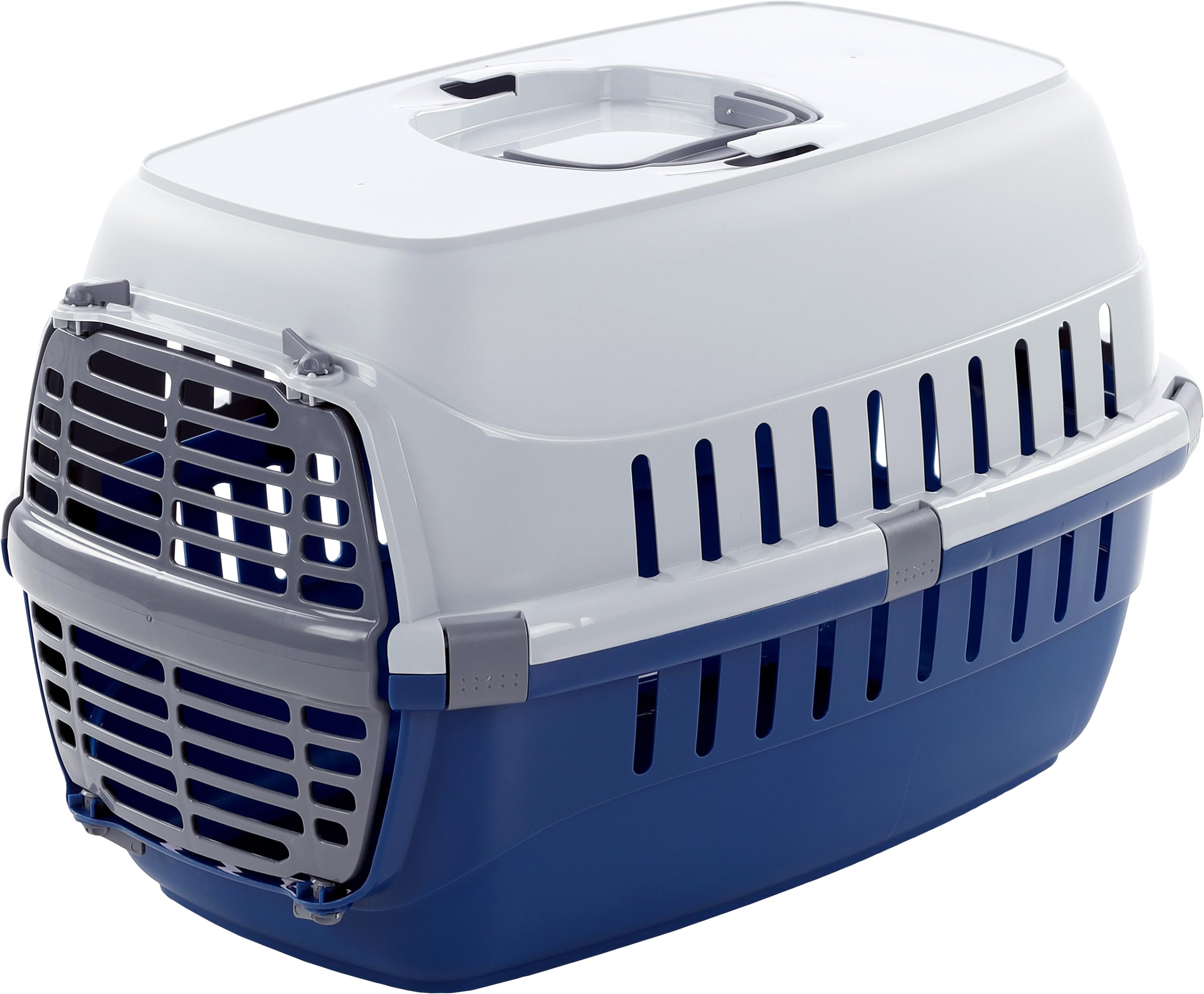 Cage de Transport Chat - Chien - Flamingo Noah 1 Multicolore - 32 x 49 x 30,5 cm - avec poignée - Clips de sécurité - Ouvertures Ventilation - Fentes Ceinture sécurité - fabriqué en Europe