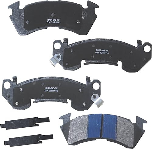 Vista 125 de Bendix Premium SBM8 - Pastillas de freno semimetálicas Premium para modelos seleccionados Buick Special, Camaro, Corvette, Phaeton, Olds F85, Vista