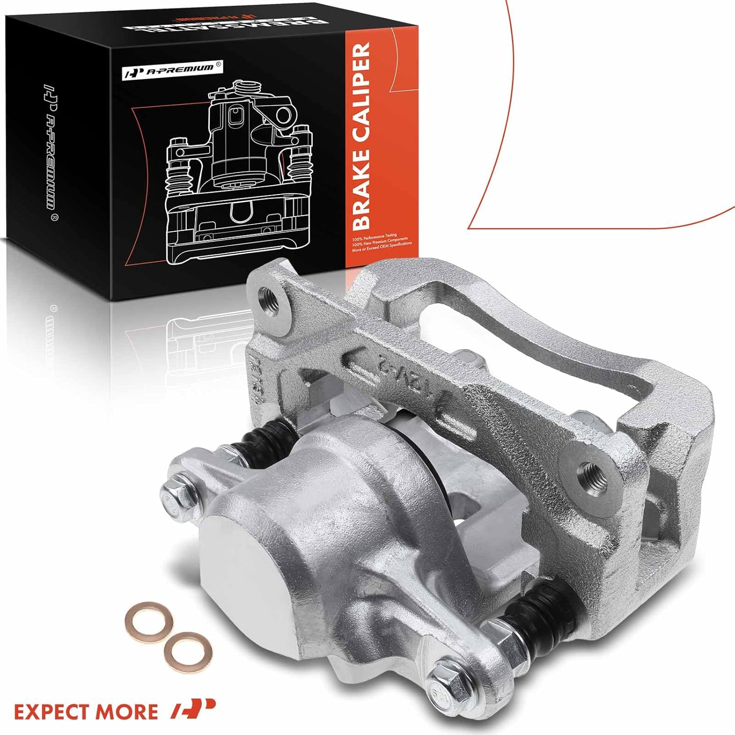 A-Premium Disc Brake Caliper Assembly with Bracket Compatible with Select Subaru Models - B9 Tribeca 2006-2007, Tribeca 2008-2014, H6 3.0L, H6 3.6L - Rear Left Driver Side