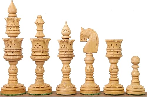 Miniatura 9 de RoyalChessMall - Juego de piezas de ajedrez talladas a mano en madera de rosa con capullo ponderado, altura King de 4.7 pulgadas