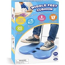 ADHD Tools for Kids Fimeetoy Wiggle Feet Cushion,Fidgets for Kids,Sensory Foot Cushion for Fidgety Feet,Quiet Fidget for Focus,Autism Special Education Classroom Must Haves,Balance Pad-Blue