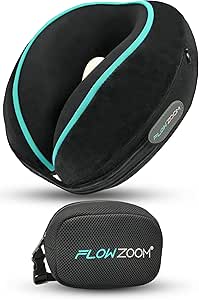 Cuscino Da Viaggio DREAM Memory Foam - Cervicale Per Auto, Aereo, Ergonomico E Lavabile, Nero - Foto 10