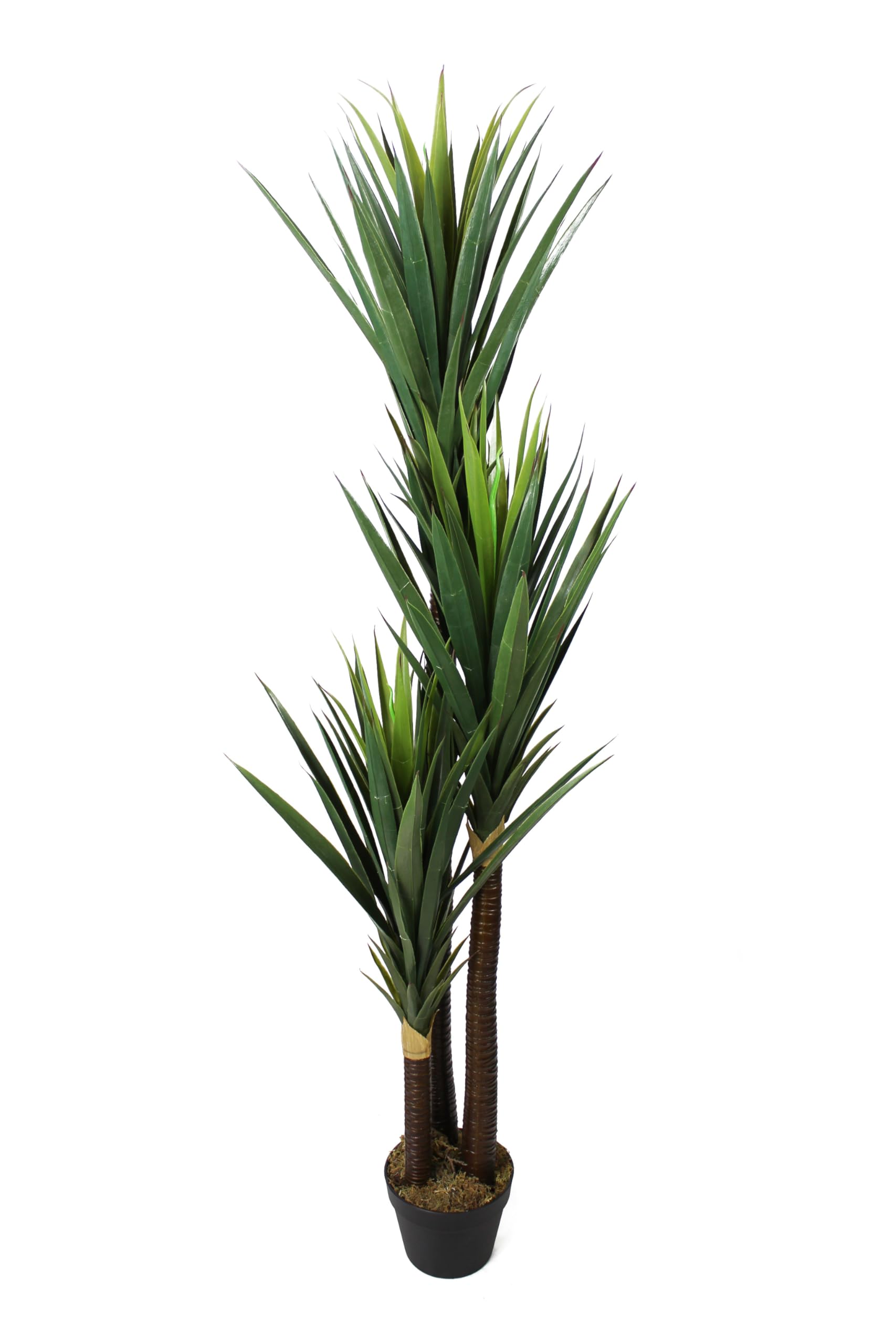 Arnusa Palmier artificiel Yucca - 150 cm - 153 feuilles - Plante artificielle en pot - Grande plante d'intérieur - Plante verte