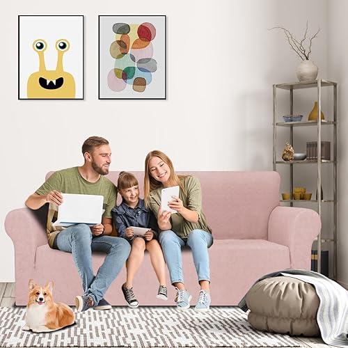 Miniatura 182 de MAXIJIN Funda súper elástica para sofá de 3 cojines, funda universal de 1 pieza para sofá de sala de estar, protector de muebles de elastano, apto