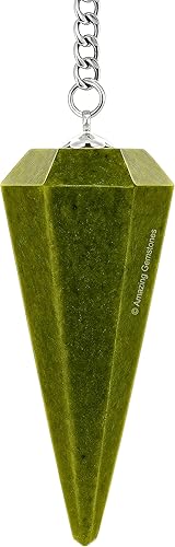 Vista 39 de Péndulo de cristal para adivinación - Cristales de radiestesia certificados y piedras curativas para el equilibrio del chakra y meditación - Mejora