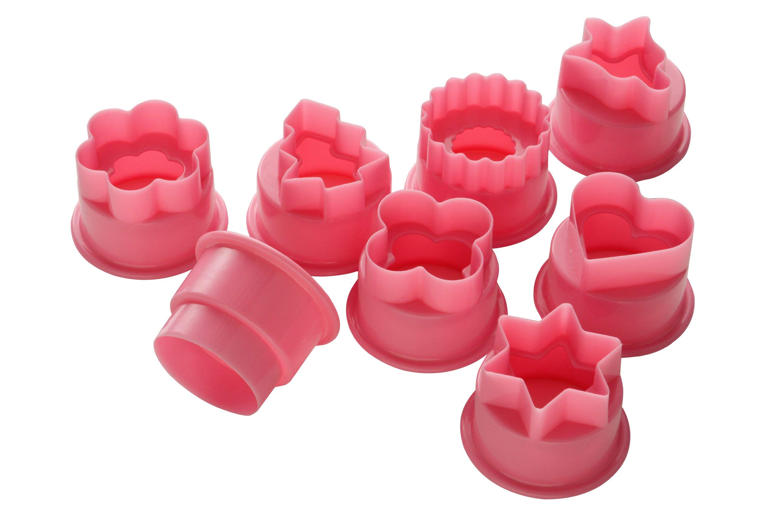 Orsina 8Pc Pink Plastic Cookie Cutter Set