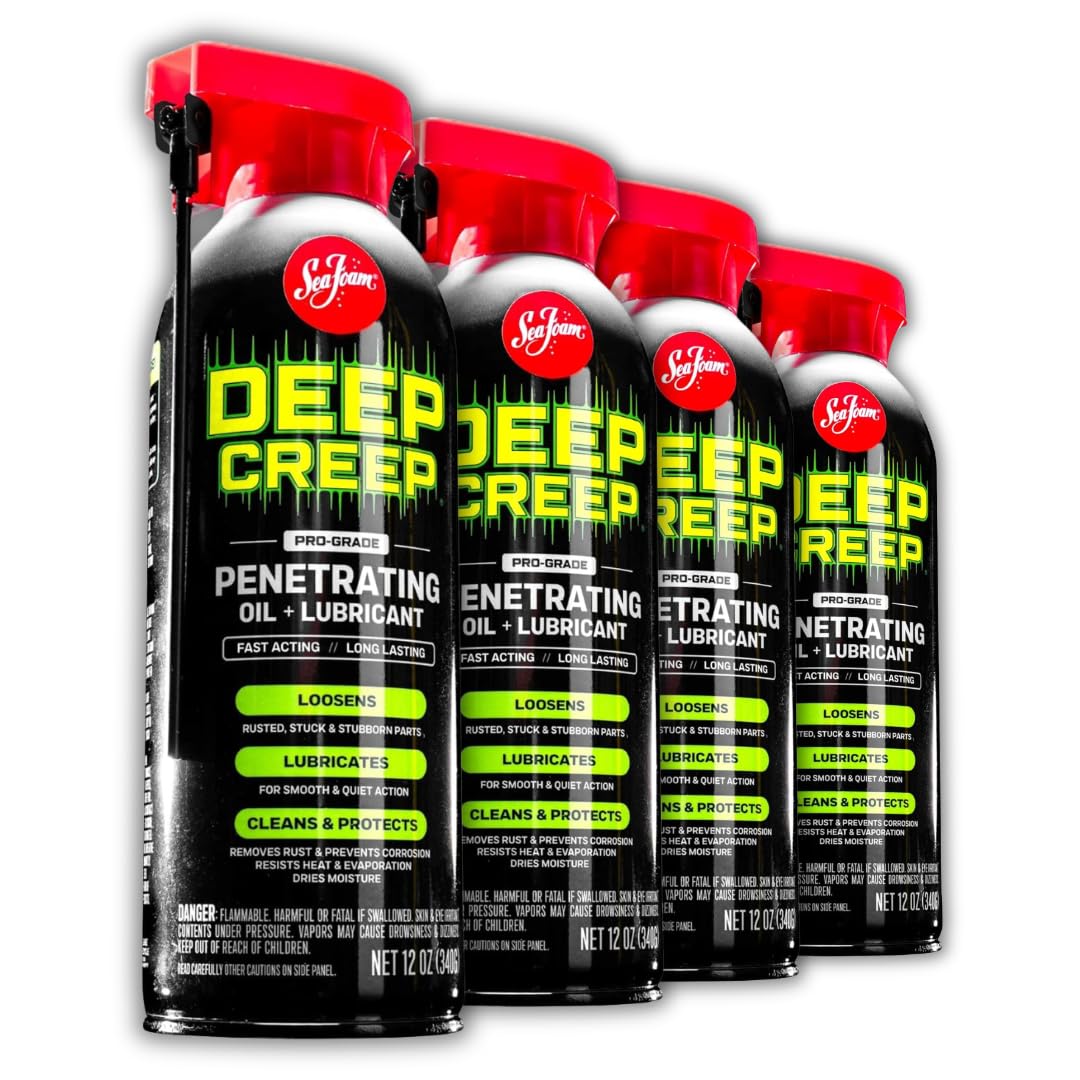 Penetrating Oil & Lubricant Spray – Breaks Rust, Loosens Stuck Parts, Protects Metal Components – Non-Corrosive, Low Odor – 12 oz | Model DC14 | 4 Pack