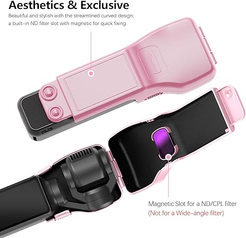 Miniatura 5 de AMAZEAR Funda protectora de pantalla cardán para DJI Osmo Pocket 3 accesorios, DJI Pocket3 funda rígida con forro suave, diseño compacto, apertura y