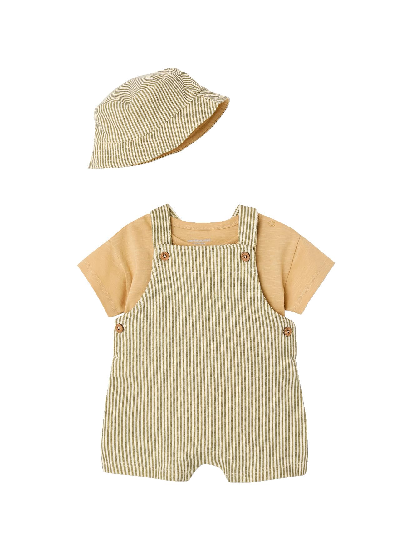 VERTBAUDET Ensemble bébé garçon salopette et bob