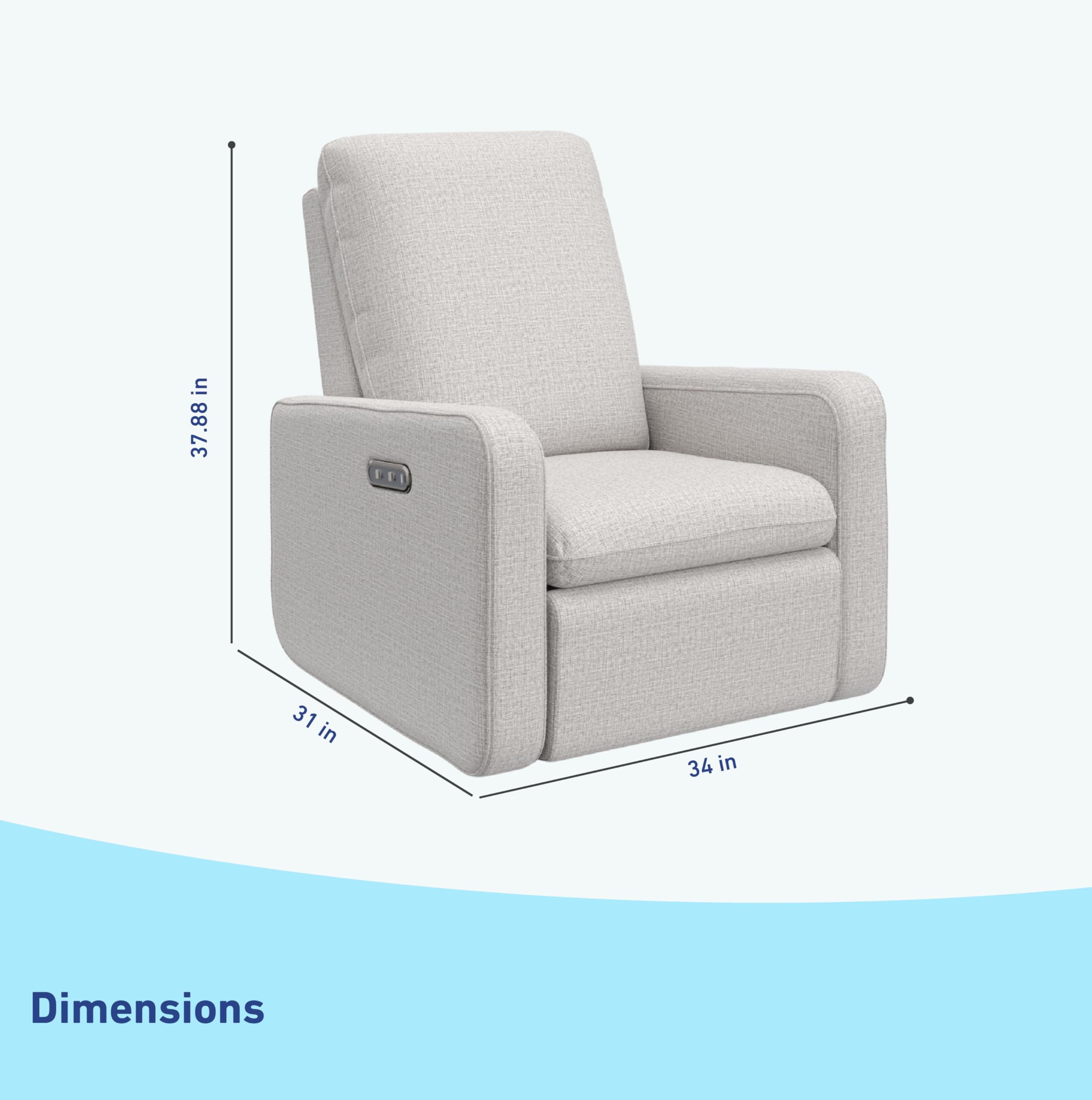 Graco Teddi Power Recliner Swivel Glider Steel Basketweave