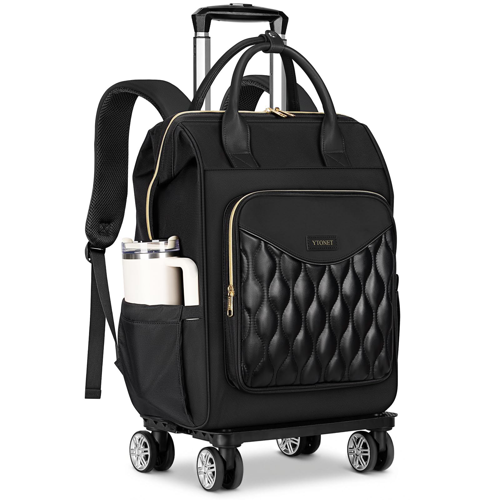 Photo 1 of Ytonet Rolling Backpack for Women with 15.6" Laptop Compartment