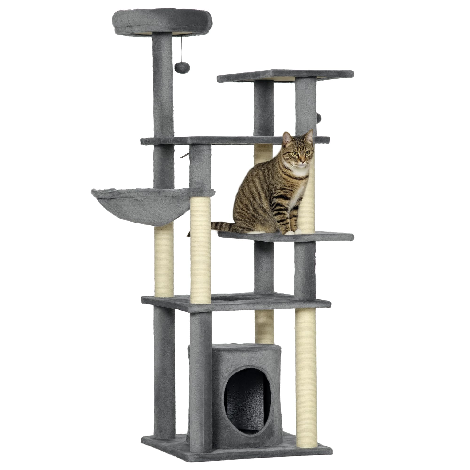 Arbol Rascador Para Gatos PawHut U00c1rbol Rascador Para Gatos