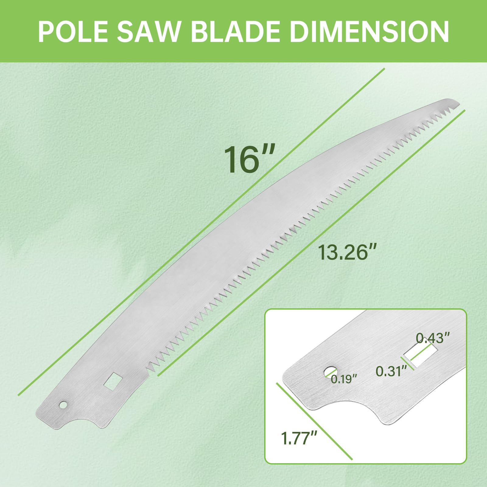 Hoja de sierra de poste de 15 pulgadas de repuesto para podadora de árboles Fiskars, hoja extensible para cortar ramas de jardín, compatible con modelos de poda Fiskars 6391 9388 9390 7889 7831 8391