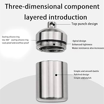 Amazon｜JKGHKタイムカプセル キーチェーン付きボックスアルミ水