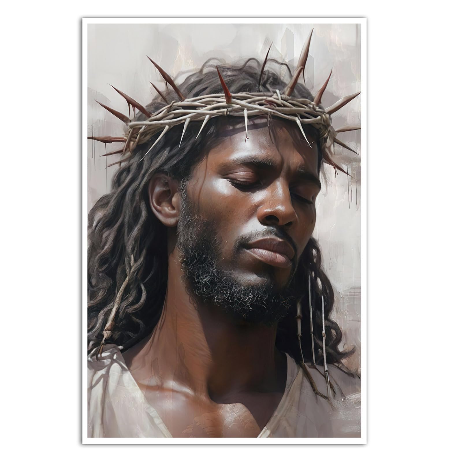 Amazon.com: Black Jesus Canvas Wall Art African American God Christ Wall Decor Print Catholic Religious Psalm 23 Bible Scripture Art Poster Savior Inspirational Spiritual Inspiration Gift: Posters & Prints