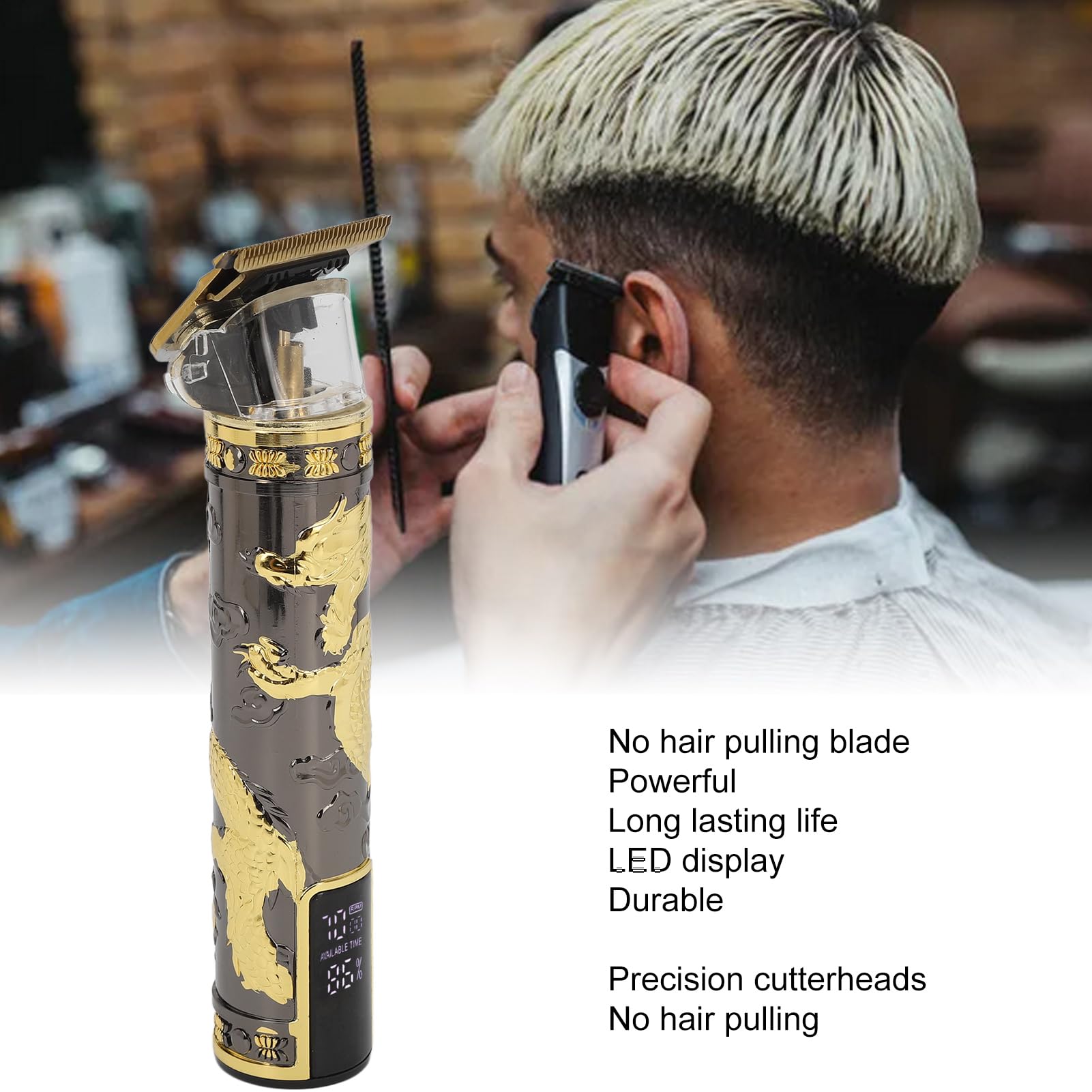 Set da Barba Ricaricabile Professionale Buachois Trimmer Capelli T-Blade Zero