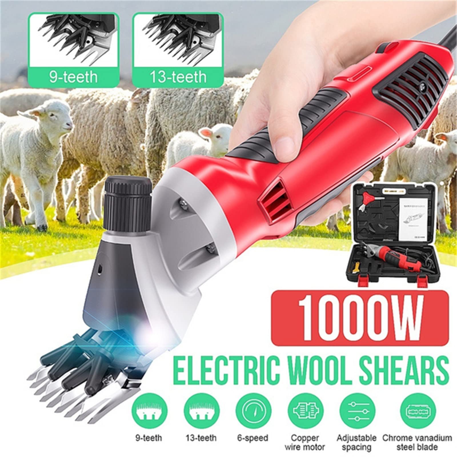 Nożyce do owiec, 1000W elektryczne strzyżenie wełny nożyce Clipper koń owca Pet sierść zwierzęca ścinanie trymer Cutter narzędzie do pielęgnacji zwierząt domowych(Type)