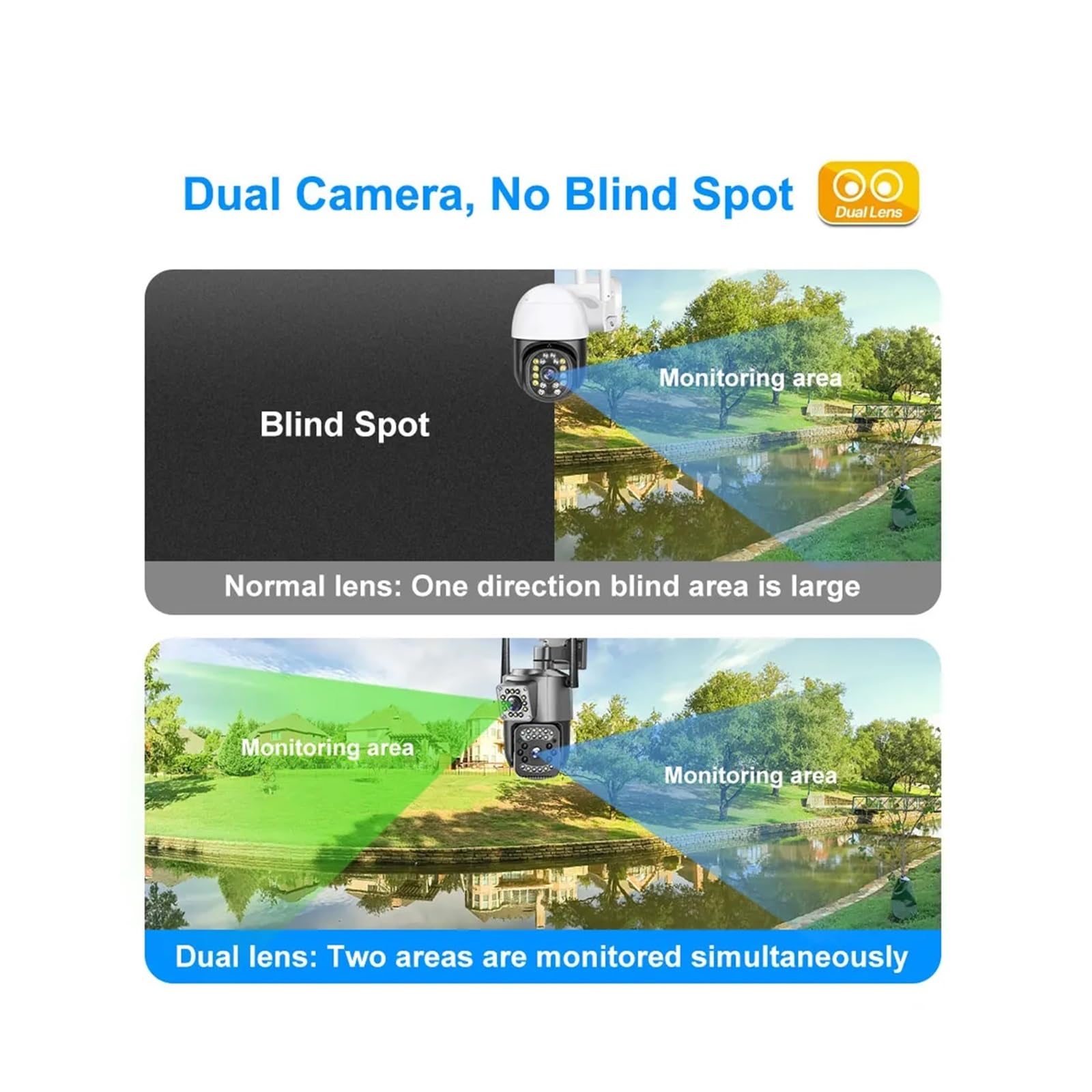 Caméra WiFi PTZ à Double Objectif 8MP 4K