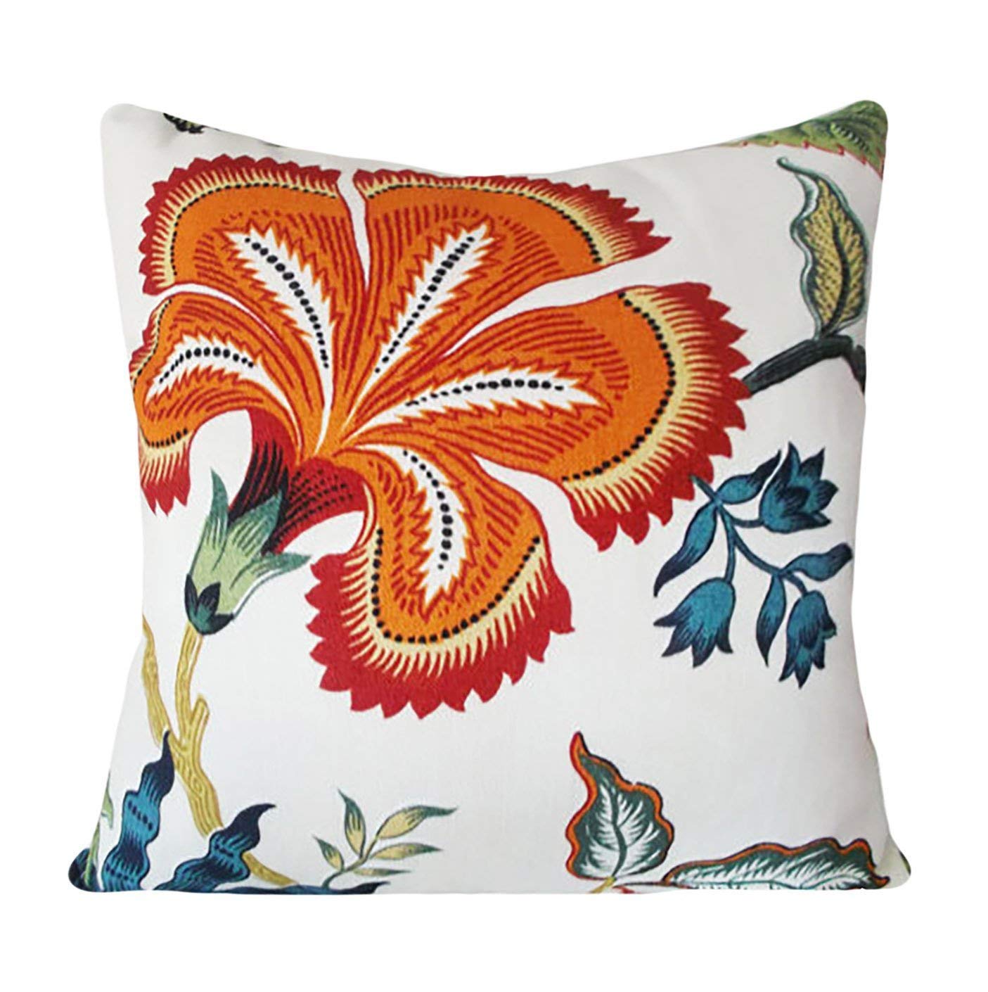 Hothouse Flowers Spark Decorative Pillow Cover Celerie Kemble Solid Linen Throw Pillow Case 18 x 18