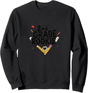 2nd Grade Rookie: Fun School Supplies for New Students Sweatshirt