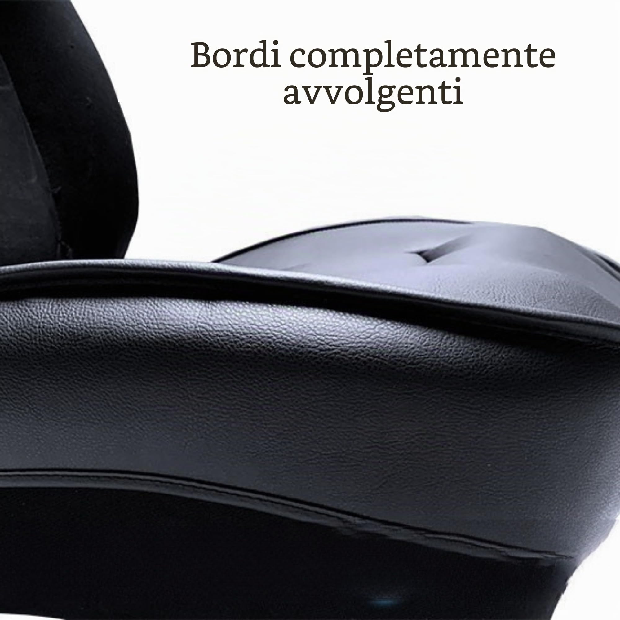 SUQ 2PCS Copertura Sedile Anteriore, Premium PU Copertura Sedile Dell'Automobile, Impermeabile Cuscino Sedile Dell'Automobile, Protezione Cuscino Sedile per Maggior Parte Veicolo, Nero
