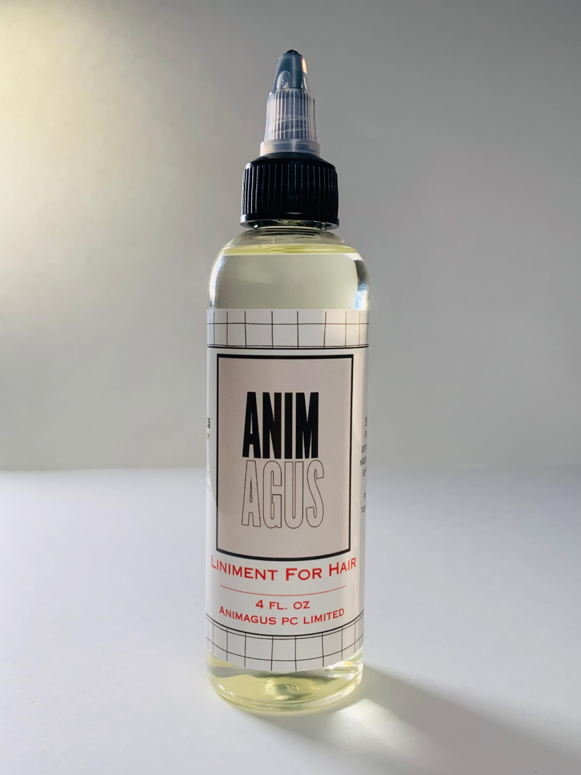 AnimAgus® Liniment for Hair Growth, 4 fl. oz – Barber-Grade Peppermint & Rosemary Oil for Beard, Body & Short Scalp Hair Density – Alcohol-Free Herbal Formula