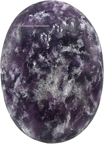 Cristales de lepidolita y piedras curativas, cristales de piedra de palma grande, cristal para la buena suerte, energía positiva equilibrada,