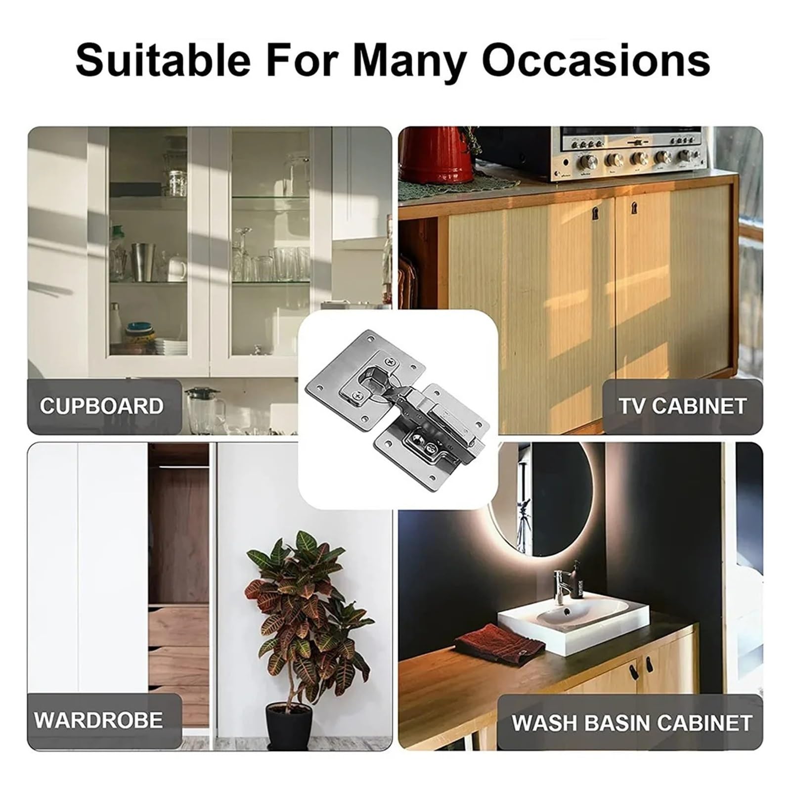 10 PAIA PIASTRE Di Riparazione Cerniere, Armadio, Mobili, Cassetto, Tavolo, Riparazione2034 EUR - Foto 4