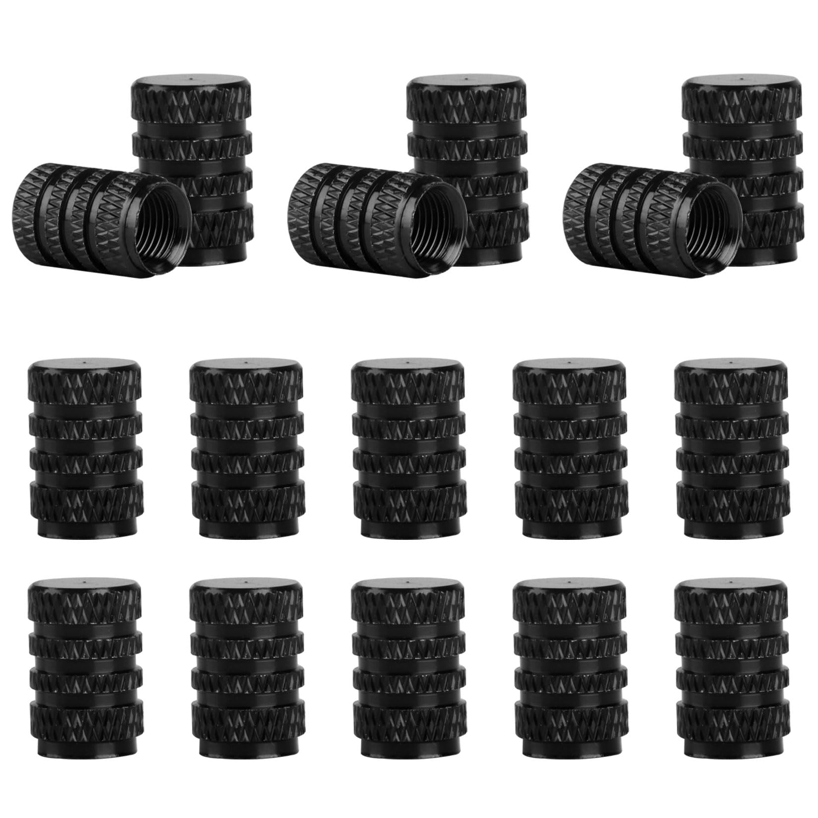 4 pezzi Cappucci stelo valvola pneumatici in alluminio Cappucci antipolvere per auto in metallo per pneumatici auto Cappucci valvole universali per pneumatici con guarnizione per moto, camion, bici