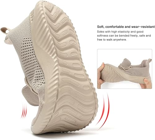 Vista 4 de Zapatos de correr para hombre, zapatos deportivos de moda para caminar, mocasines de suela suave, cómodos y ligeros, tenis de trabajo