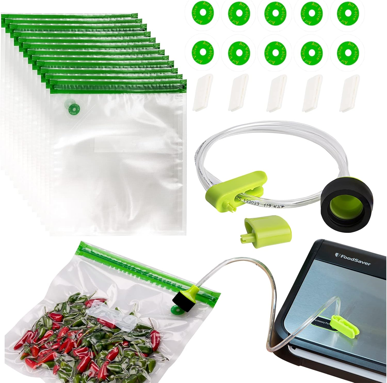 ziHenryDa Vacuum Sealer Bags Accessory Hose Compatible with