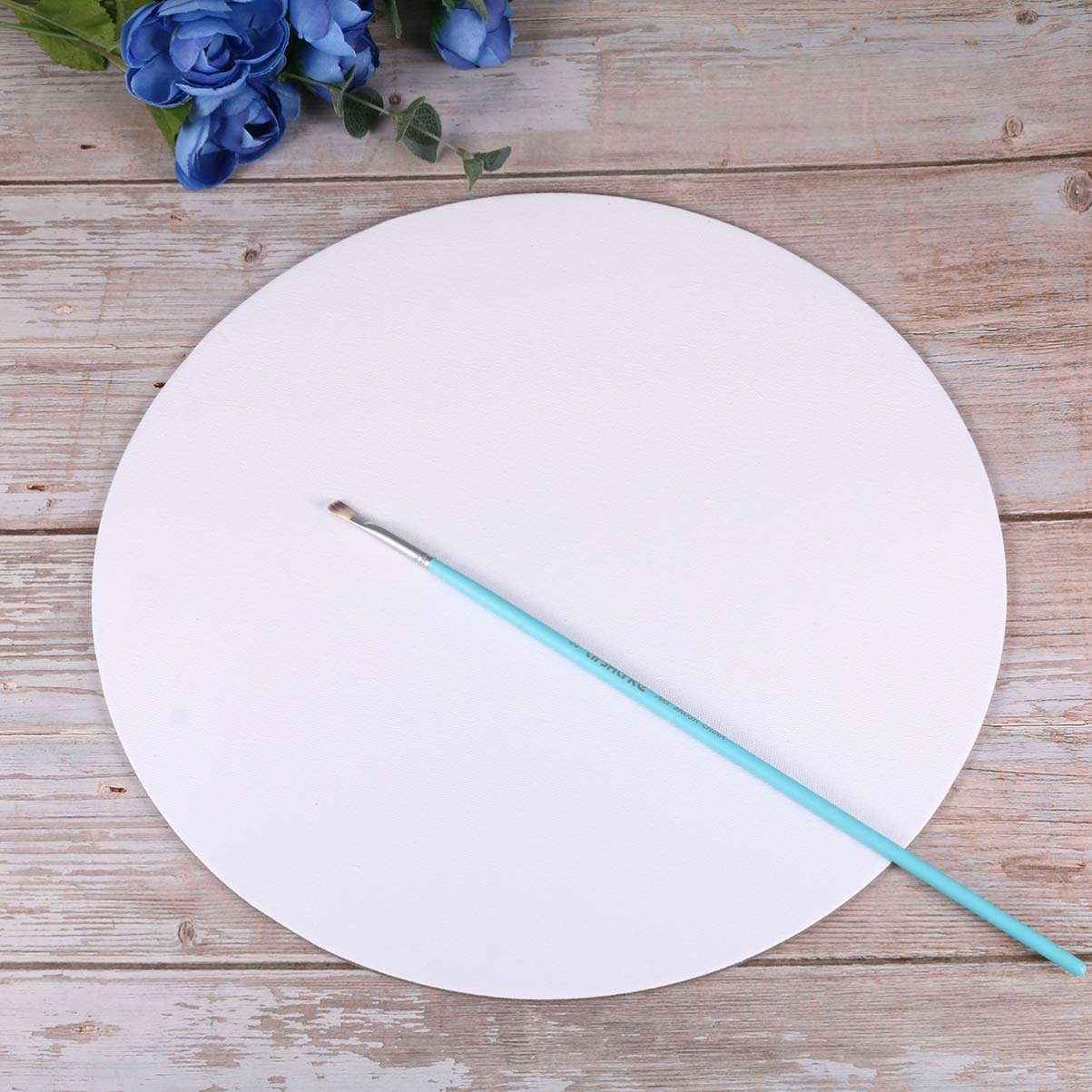 FOMIYES 6 Stück Runde Leinwandplatten 25cm Weiß Canvas für Künstler