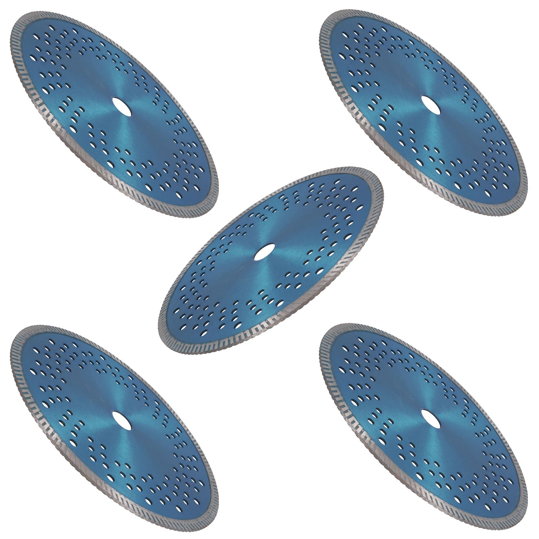 Ab Tools 9In / 230Mm Dry And Wet Turbo Cutting Disc Porcelain Ceramic Granite Marble 5Pk