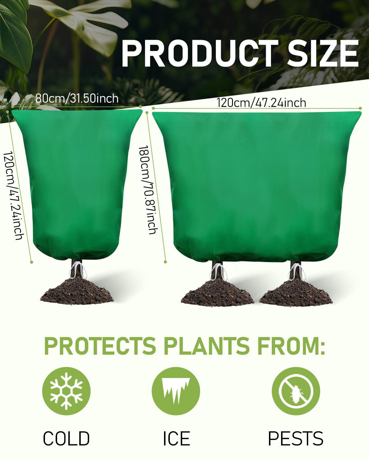 2 Pack Plant Frost Protection Covers - Image 2