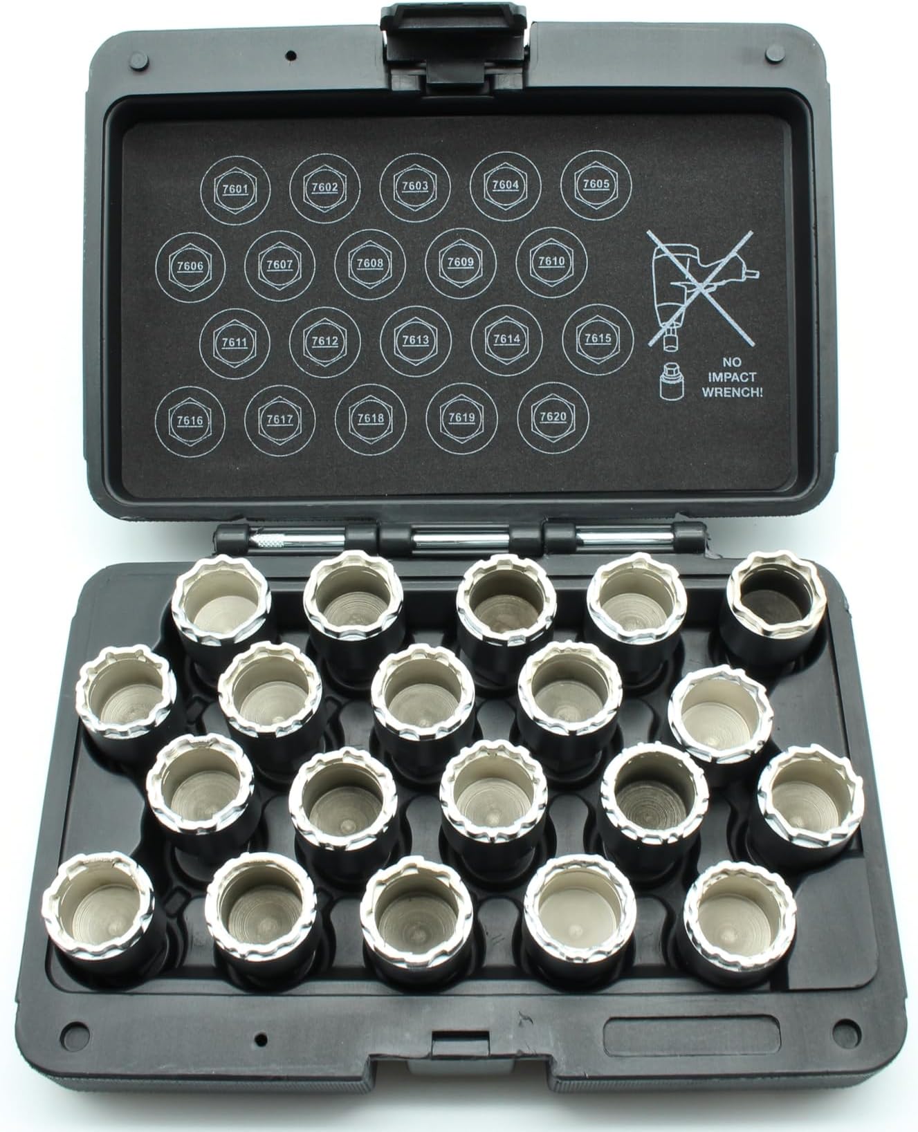 TEMO 20pc Anti-Theft Wheel Lug Nut Removal Socket Key for Volvo Set A