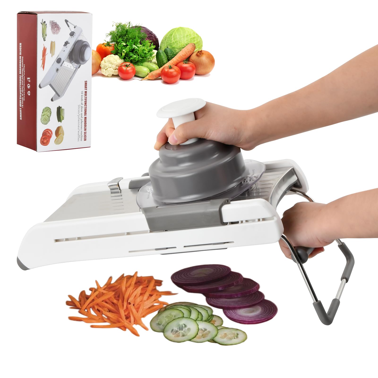 Cortador de Legumes Multifuncional Profissional – Mandolin de Aço Inoxidável para Fatiar,