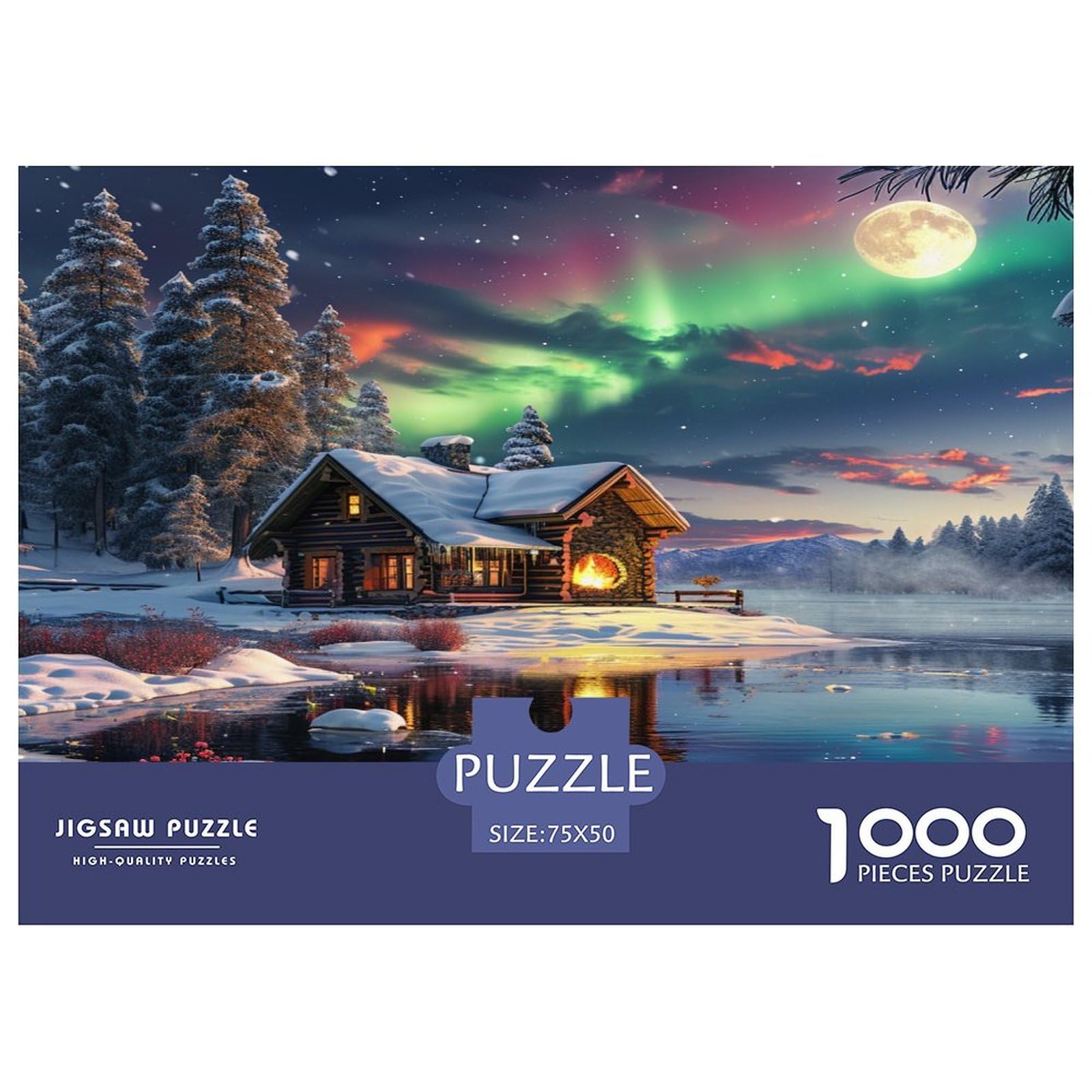 Aurora Lodge Puzzles, Puzzle 1000 sztuk puzzli dla dorosłych, kolekcja wyzwań, niemożliwe puzzle, wysokiej jakości druk 1000 sztuk (75 x 50 cm)