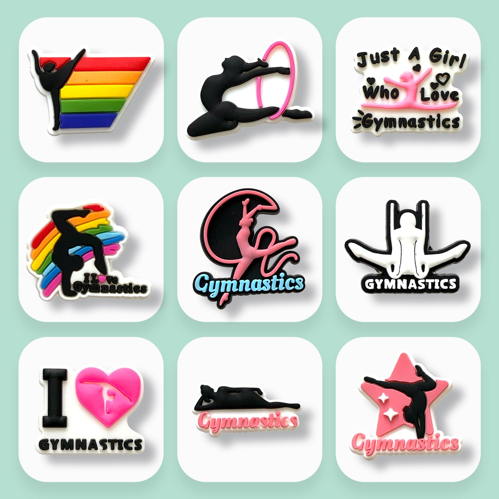 Sports Shoes Charms Decoration, Ball Cheerleading Fitness Softball Running Baseball Gymnastics Ballet Tennis Soccer Swimming Volleyball Basketball Football Skiing Shoe Charms for Croc Clog Sandals