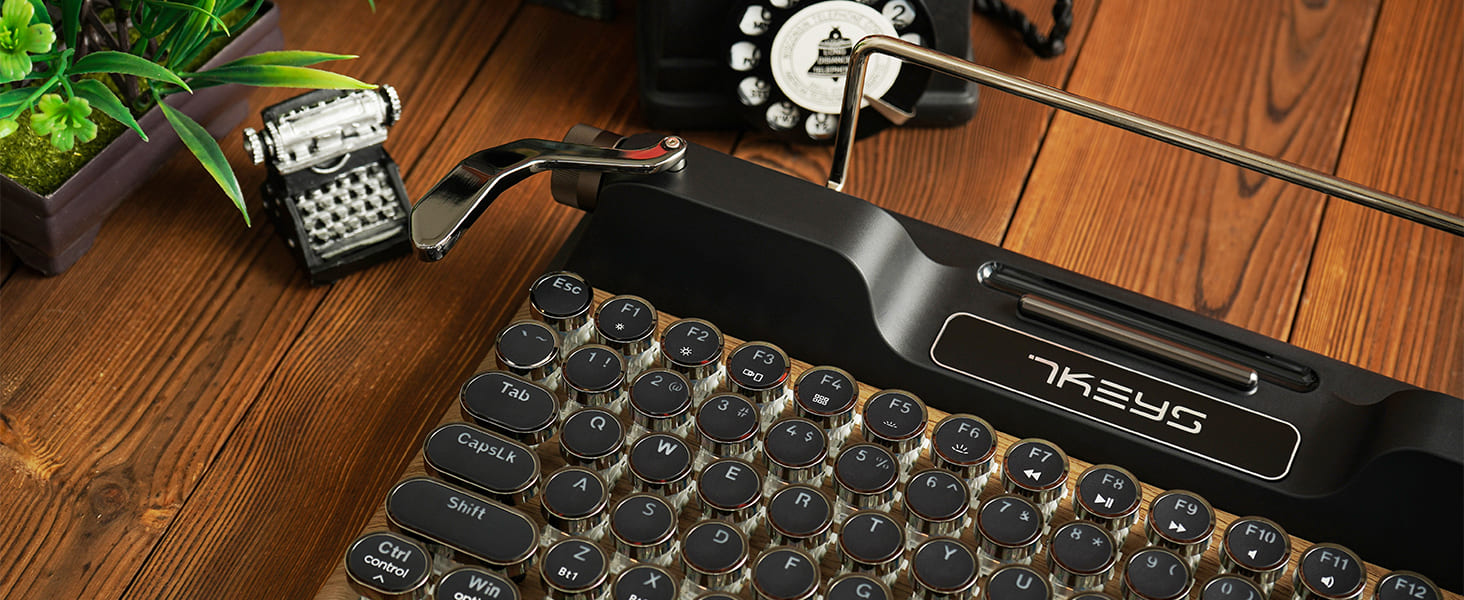 Amazon.com: 7KEYS Retro Typewriter Mechanical Gaming Keyboard