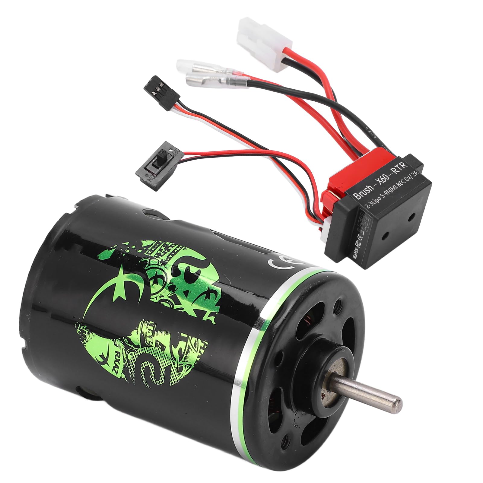 Silnik szczotkowy RC, 540 High Torsion Low Noise Dual Mode 360A ESC, kompatybilny z RC SUV (35T) dla lepszej wydajności i bezpieczeństwa (35T)