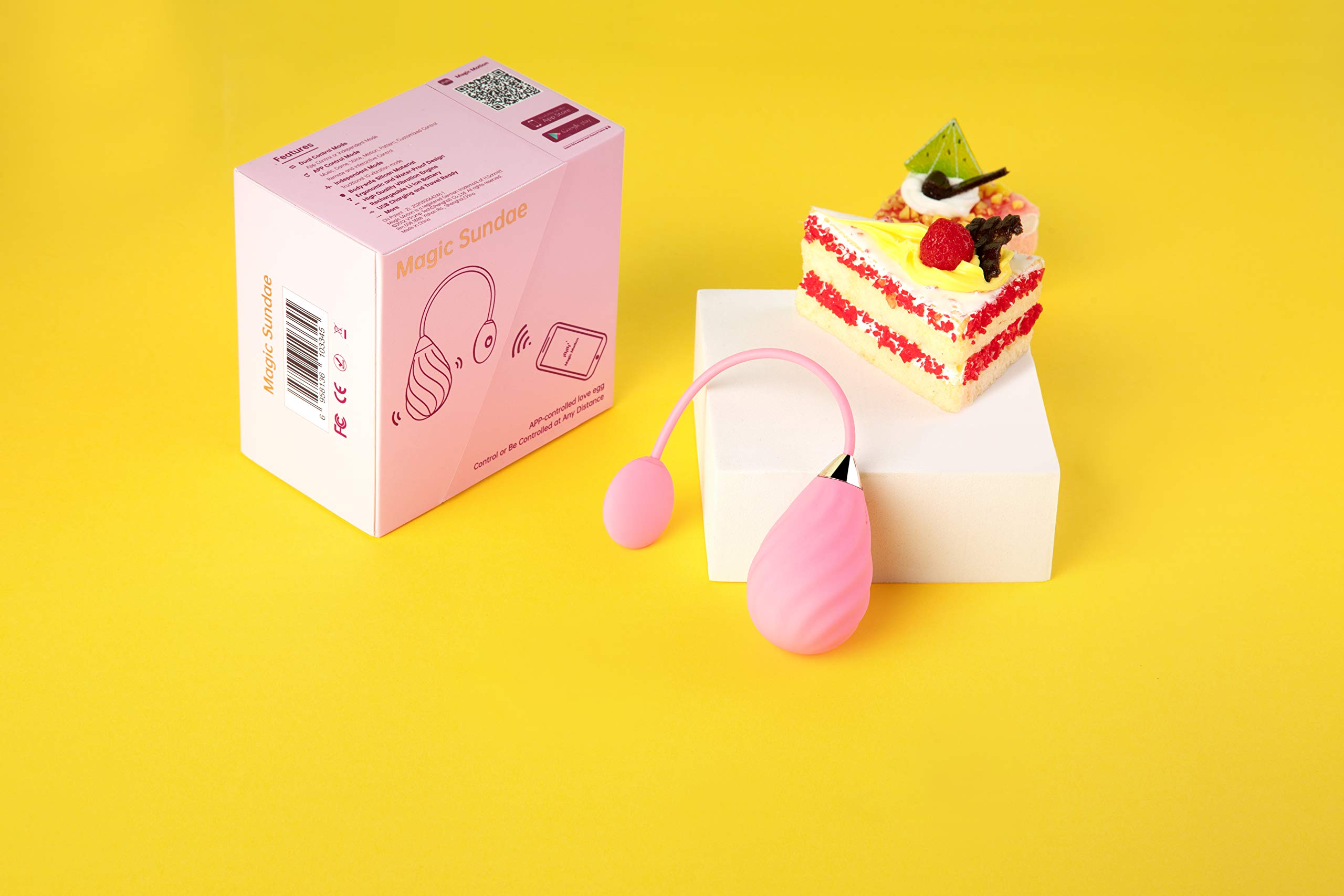 Magic Motion Magic Sundae App Controlled Love Egg Rose Taille Unique