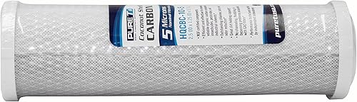 Miniatura 4 de PureT HQCBC-10-5 - Filtro de bloque de carbono de coco de 10 x 2.5 pulgadas, certificado NSF, carbón activado Cononut Shell elimina el cloro, la