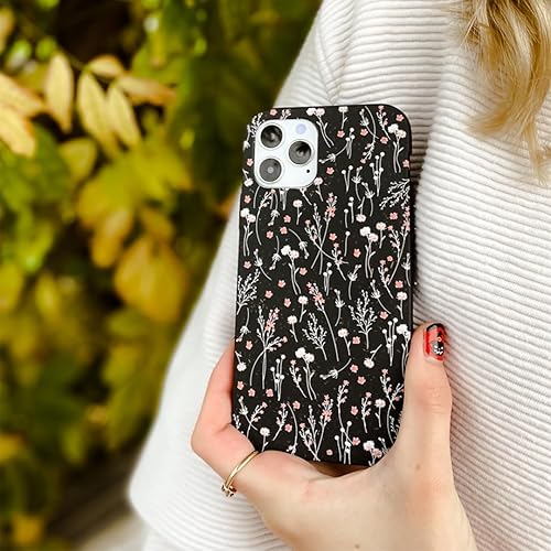 Miniatura 2 de Pela Funda para iPhone 12, hecha de plantas, diseño elegante y ligero con protección (jardín nocturno negro)