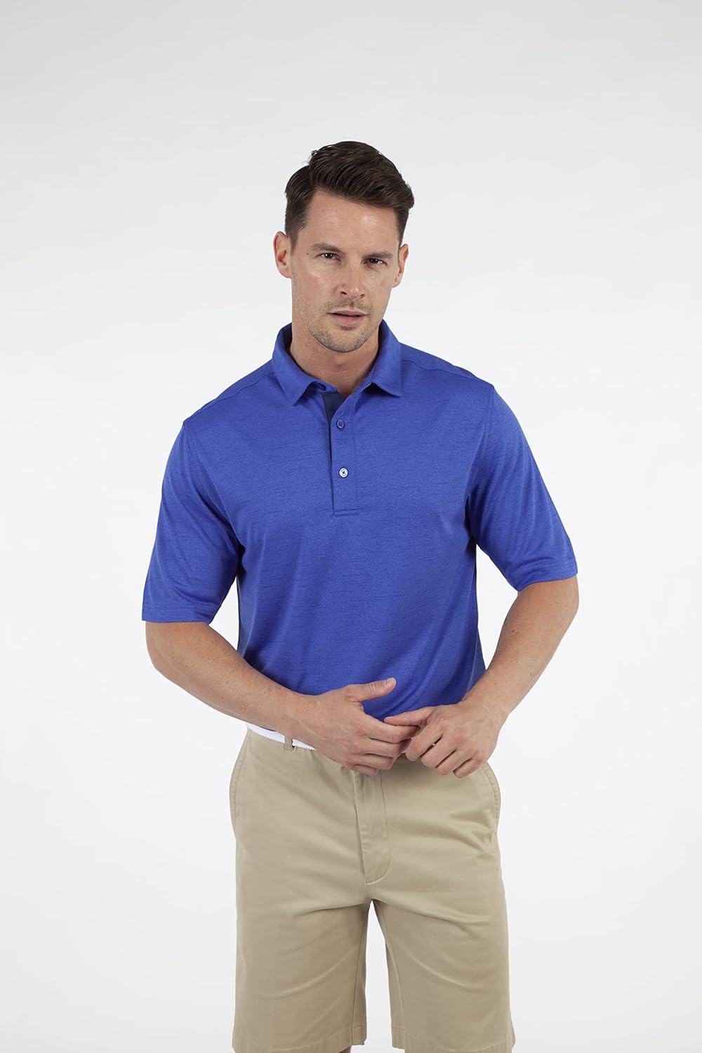 Bobby Jones Golf Apparel - Performance RTJ Space Dyed Short Sleeve Golf Polo for Men - Image 6